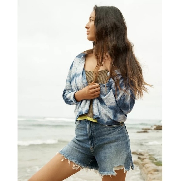 Pilcro Sweaters - Pilcro Anthropologie | Tie Dye Cardigan Size 1X Linen Blend Lightweight Boho